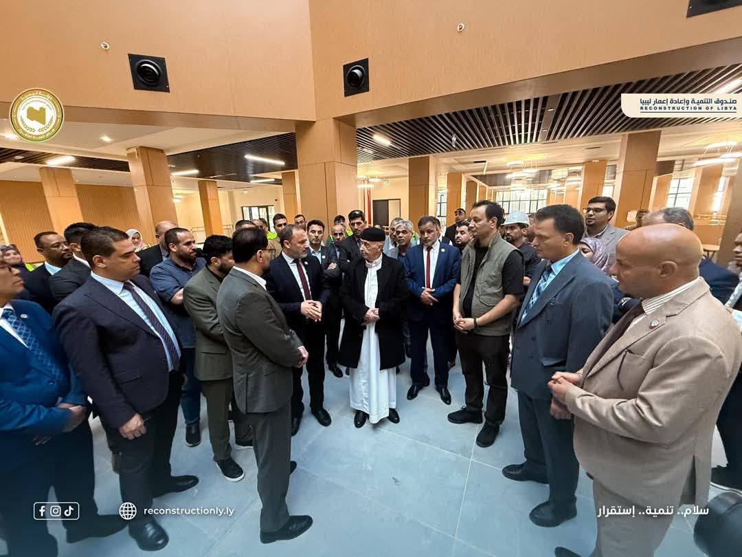 المستشار عقيله صالح يزور لمكتبة المركزية بجامعة بنغازي ومستشفى الجلاء