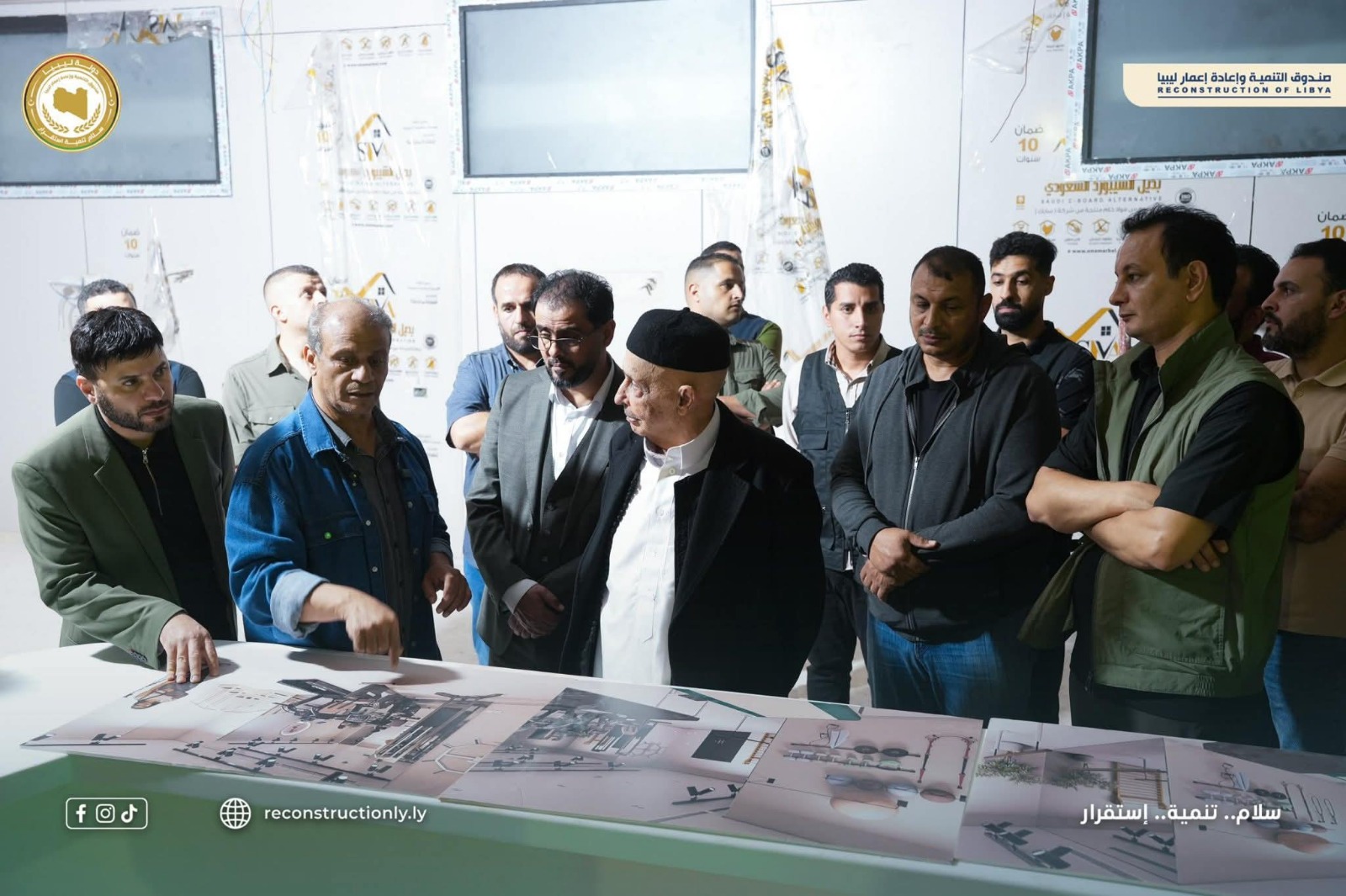 المستشار عقيله صالح يزور لمكتبة المركزية بجامعة بنغازي ومستشفى الجلاء