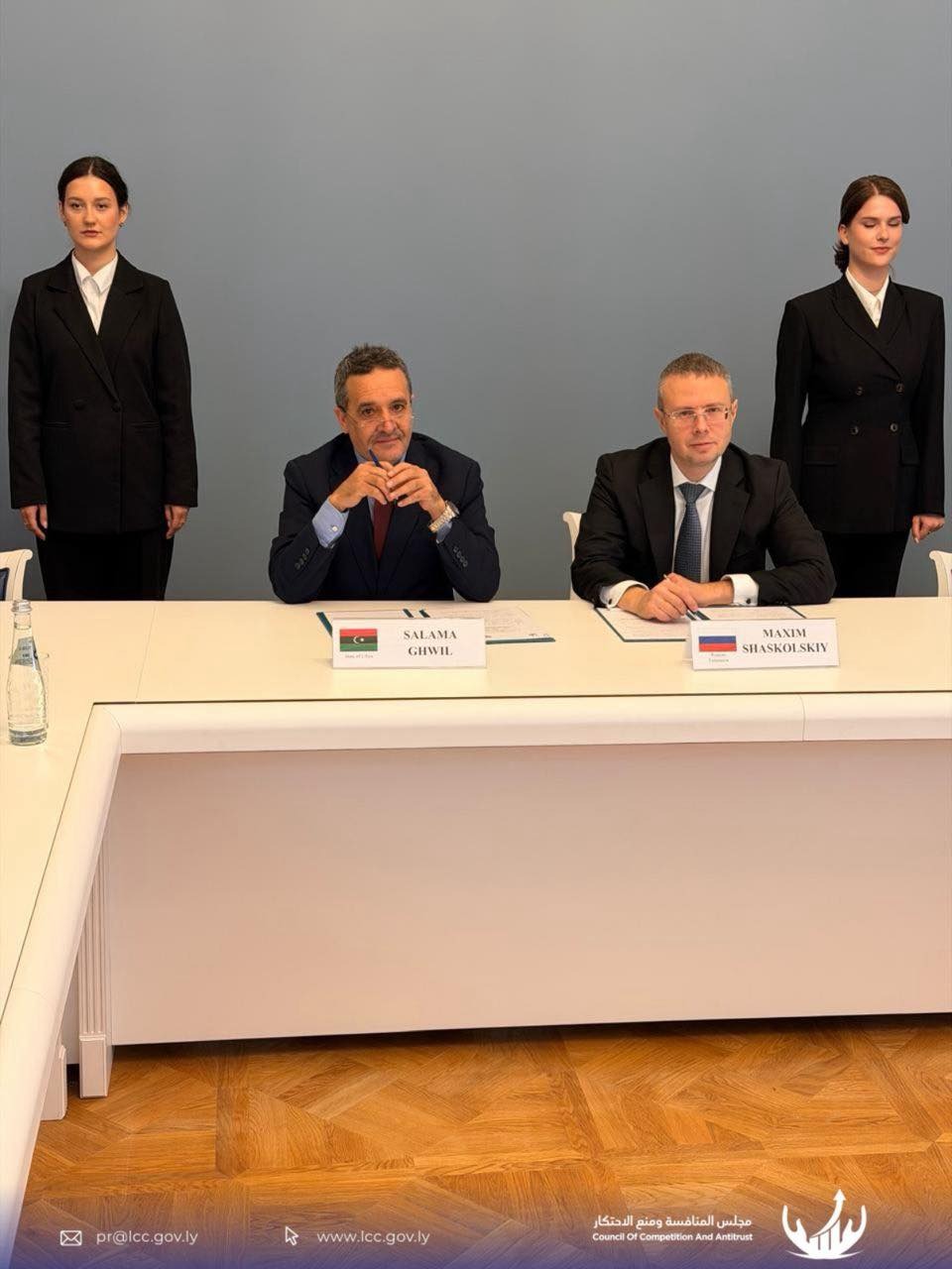 الغويل يوقع مذكرة تفاهم مع هيئة مكافحة الاحتكار في روسيا - موسكو