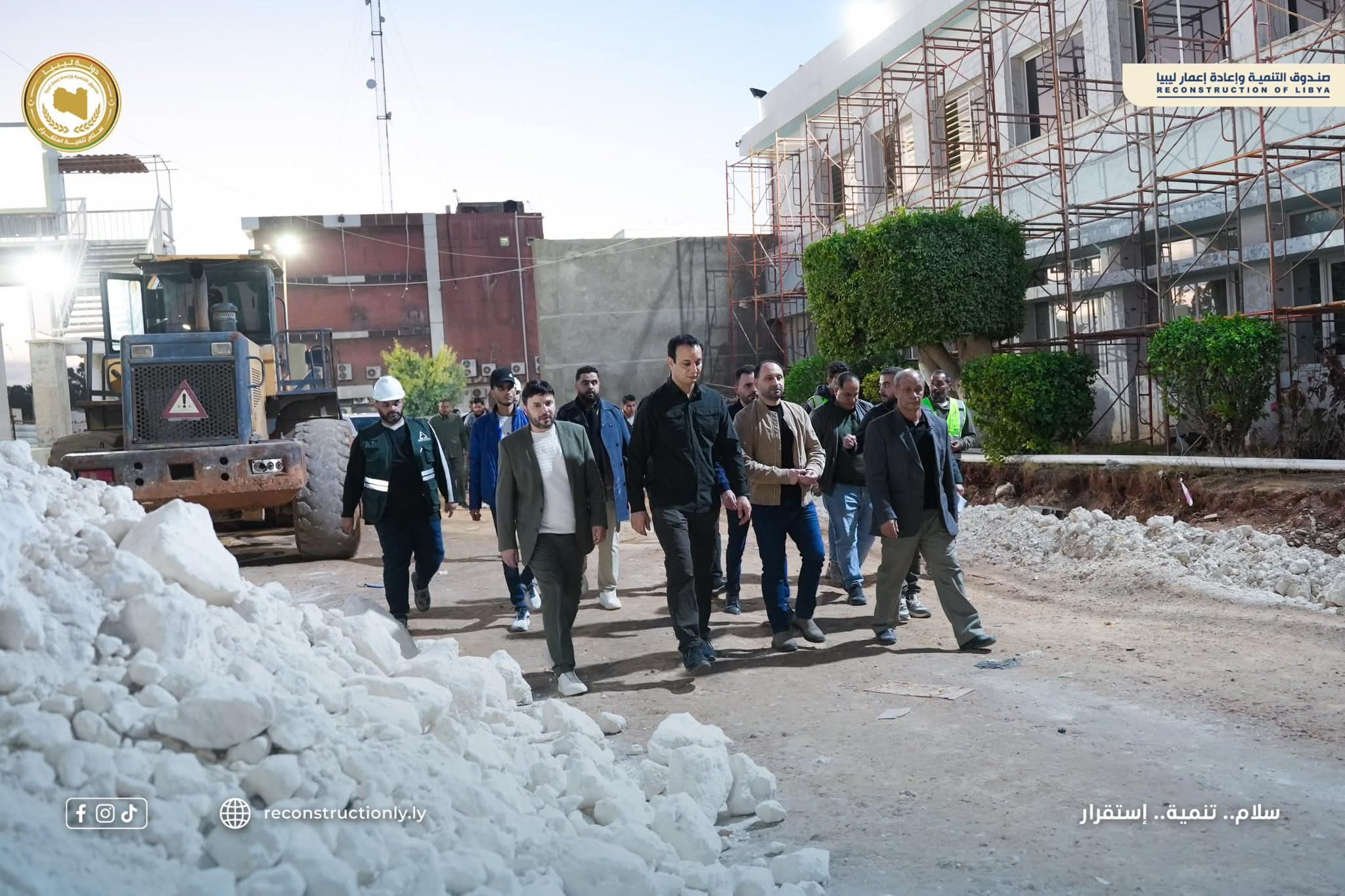 تقدم لافت في مشروع تطوير مستشفى الجلاء خلال زيارة مدير عام صندوق الإعمار