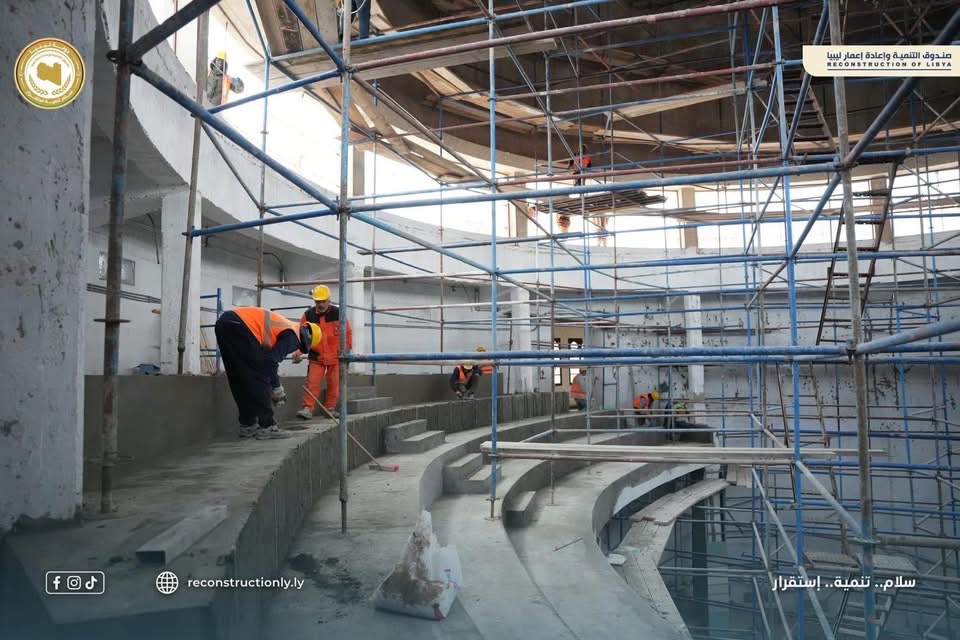 تواصل أعمال صيانة وتطوير مشروع جامعة عمر المختار في البيضاء