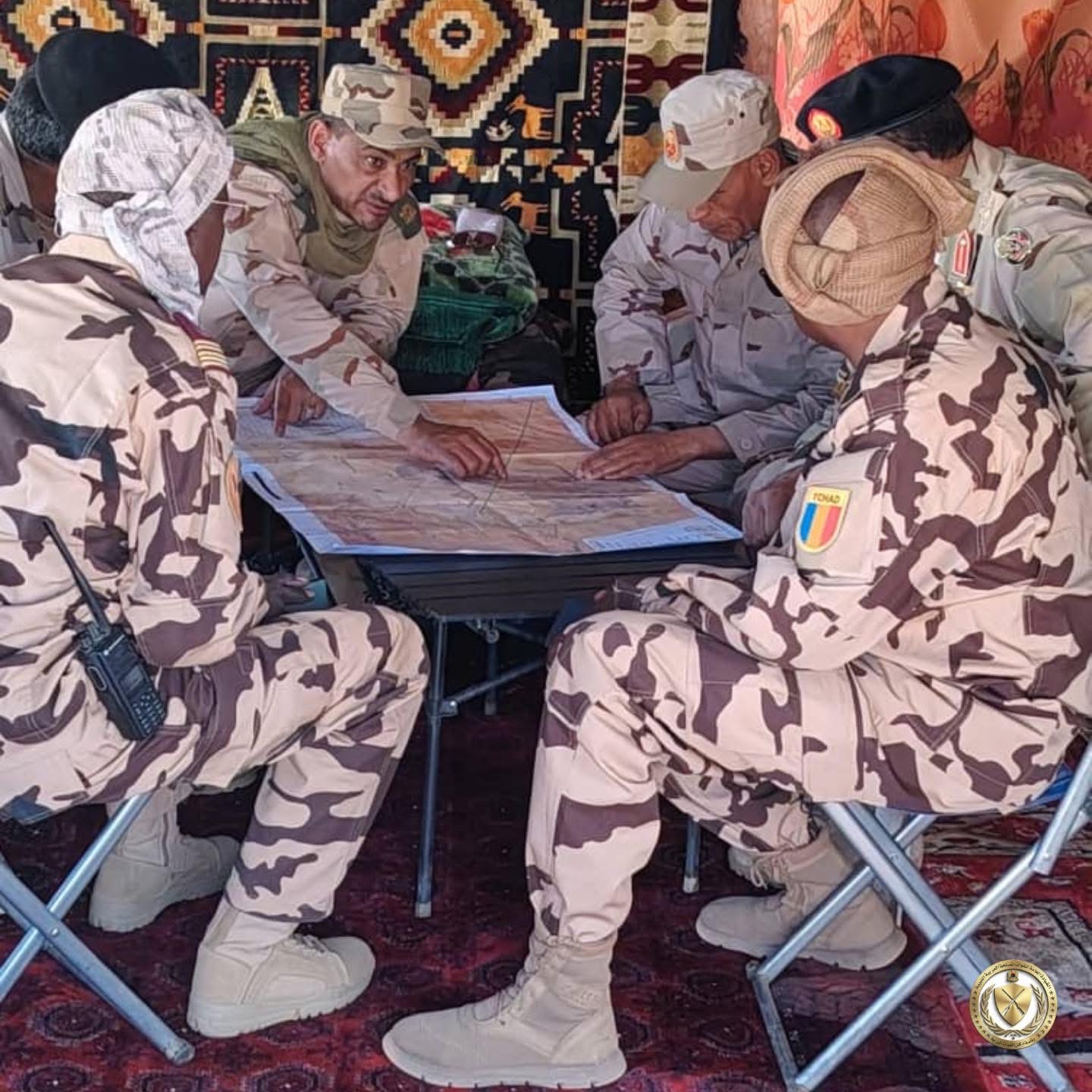 المنطقة العسكرية الجنوبية تعقد اجتماعًا مشتركًا مع القوات التشادية عند النقطة 35