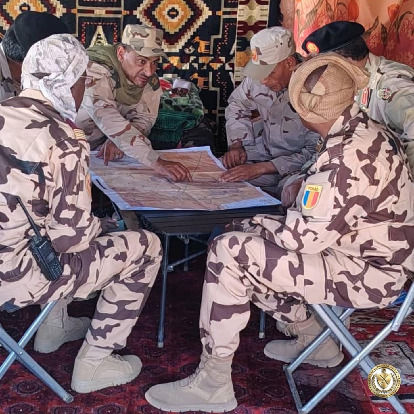 المنطقة العسكرية الجنوبية تعقد اجتماعًا مشتركًا مع القوات التشادية عند النقطة 35
