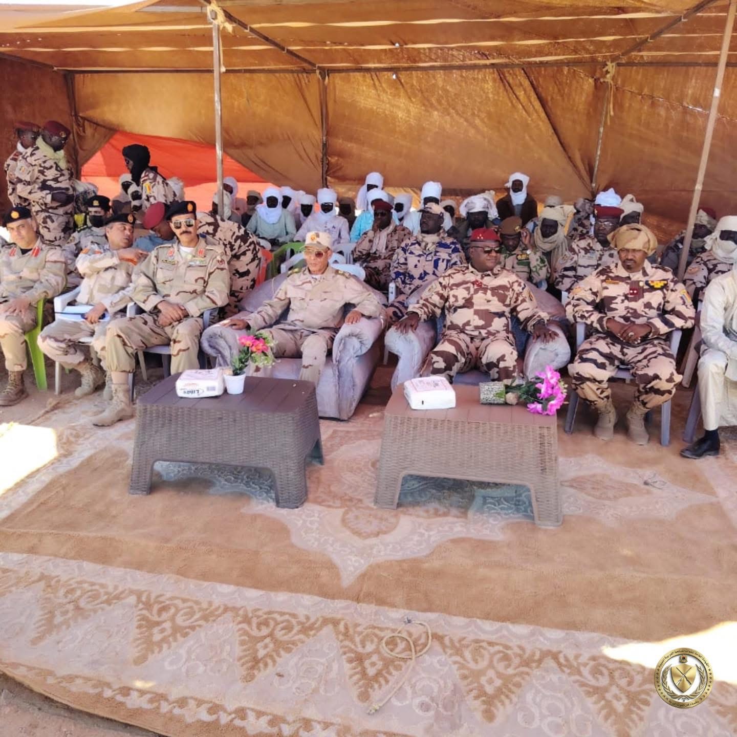 المنطقة العسكرية الجنوبية تعقد اجتماعًا مشتركًا مع القوات التشادية عند النقطة 35