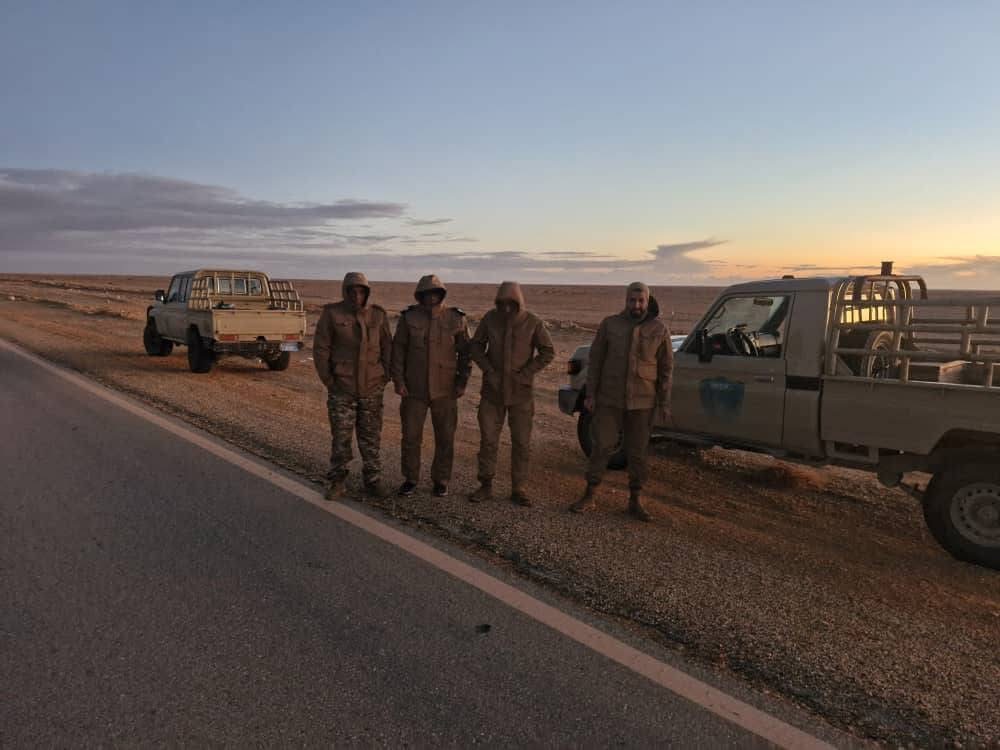 تنفيذ الخطة الأمنية لشهر رمضان على الطريق الصحراوي إجدابيا – طبرق