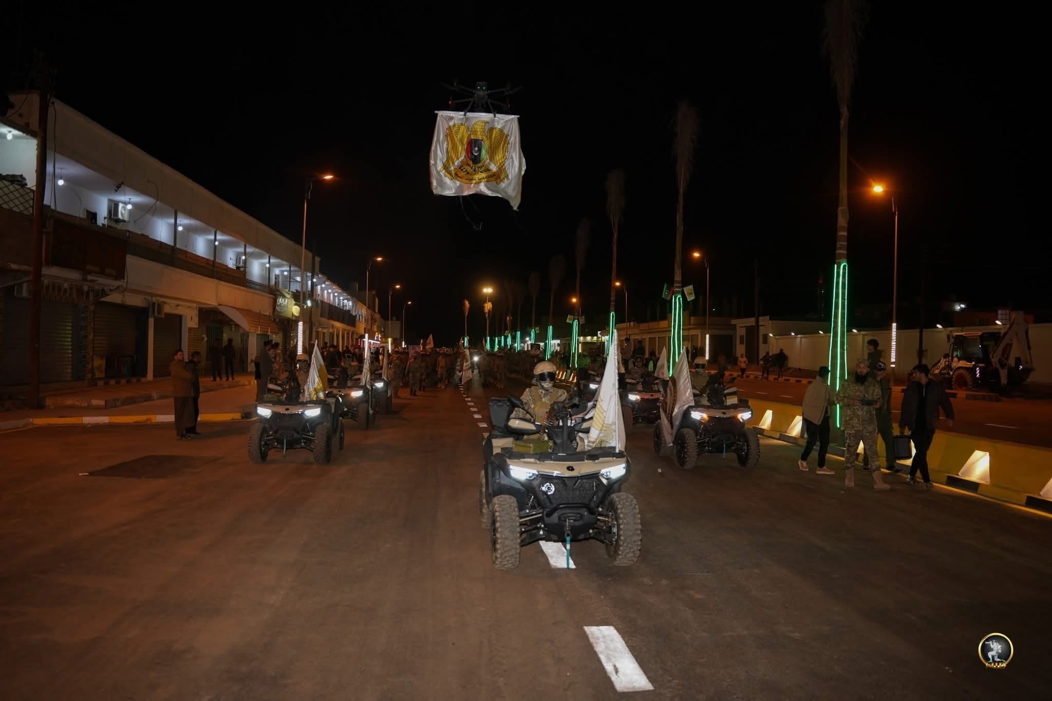 لواء سبل السلام ينفذ مسيرًا ليليًا في شوارع الكفرة