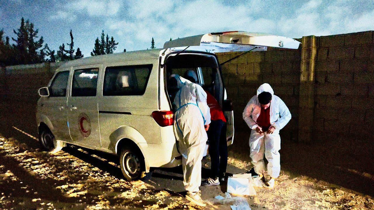 انتشال جثة امرأة من الجالية الافريقيه في عين زارة بطرابلس