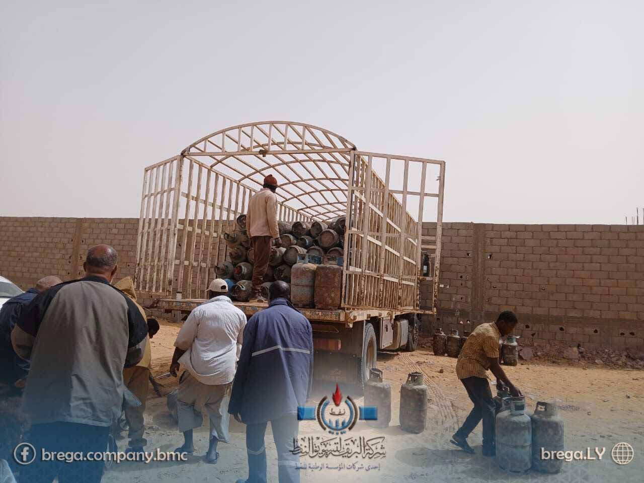 البريقة تعزز توزيع غاز الطهي لتغطية احتياجات سكان سبها