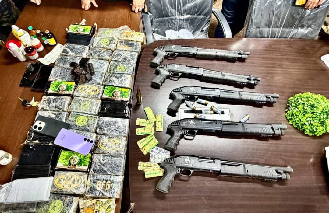 ضبط كمية كبيرة من المخدرات والأسلحة في البردي