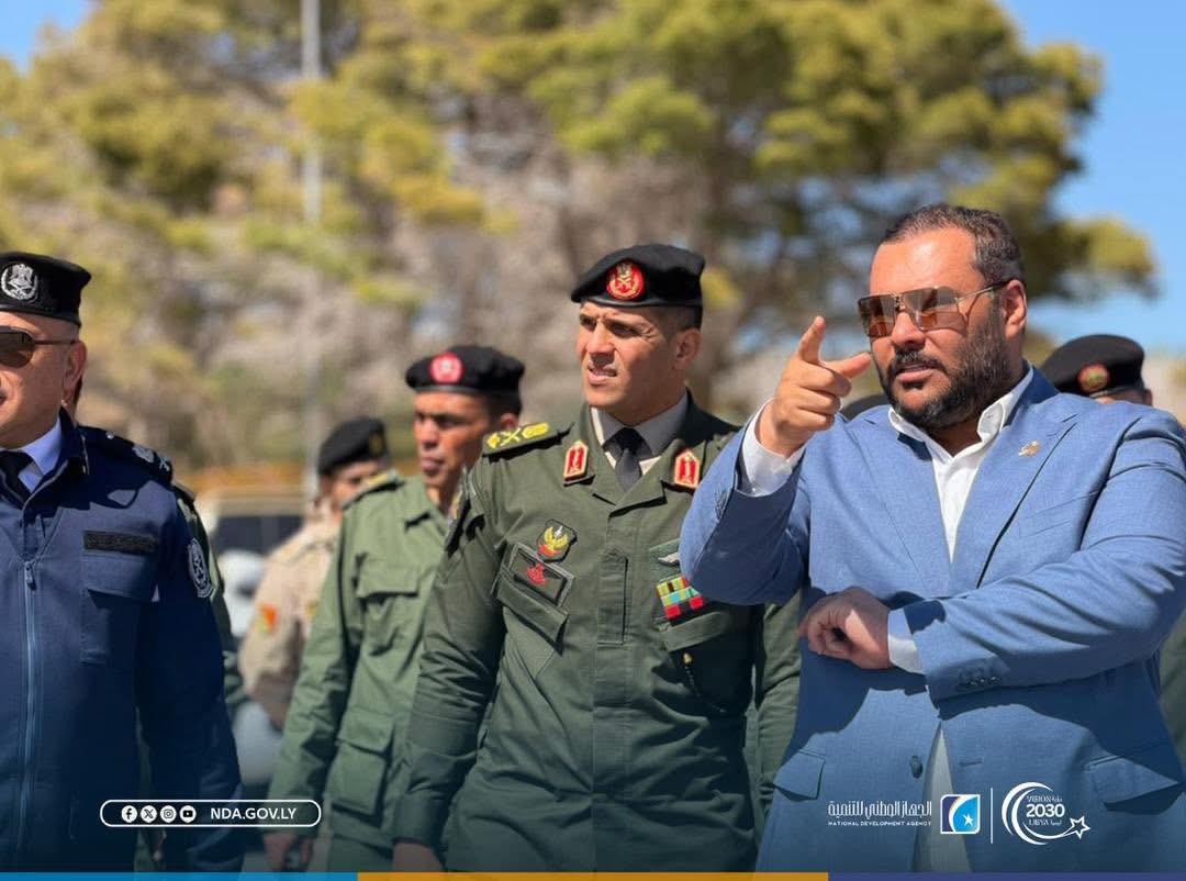 الجهاز الوطني للتنمية وقيادات عسكريه يتفقدون مشروع قصر المؤتمرات في سرت