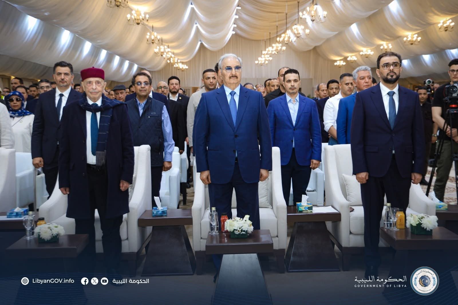 المستسار عقيله صالح والقائد العام يفتتحان مشروع 2000 وحدة سكنية بدرنة
