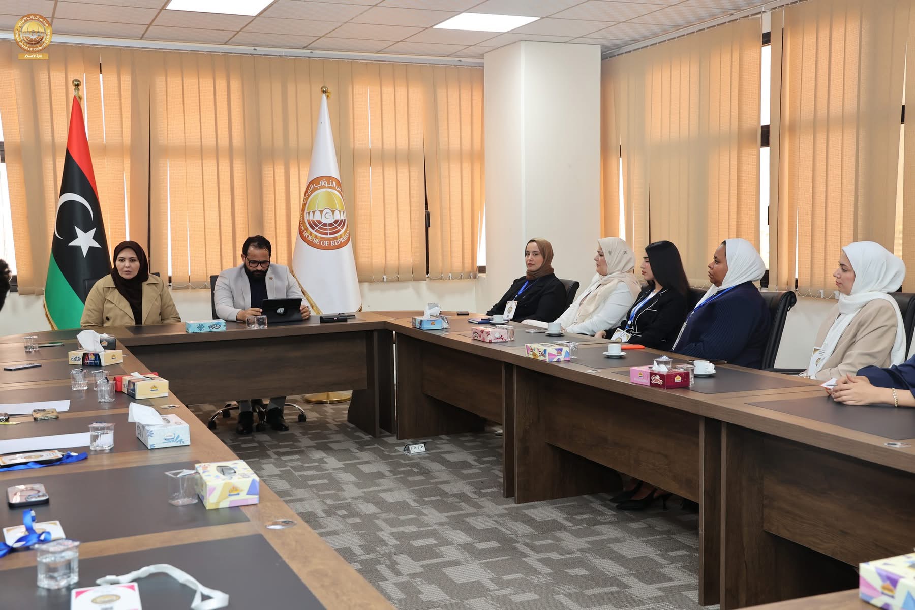 مجلس النواب يستضيف وفد الجامعة الليبية الدولية لتعزيز الوعي بالعمل التشريعي والدبلوماسي