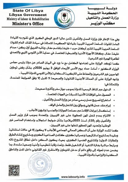 بالتزامن مع حملات التفتيش.. وزارة العمل تجدد رفض توطين المهاجرين والأجانب