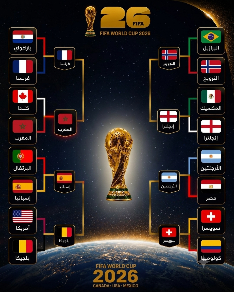 اكتمال دور الـ16 من كأس العالم 2026 وتأهل 8 منتخبات إلى ربع النهائي