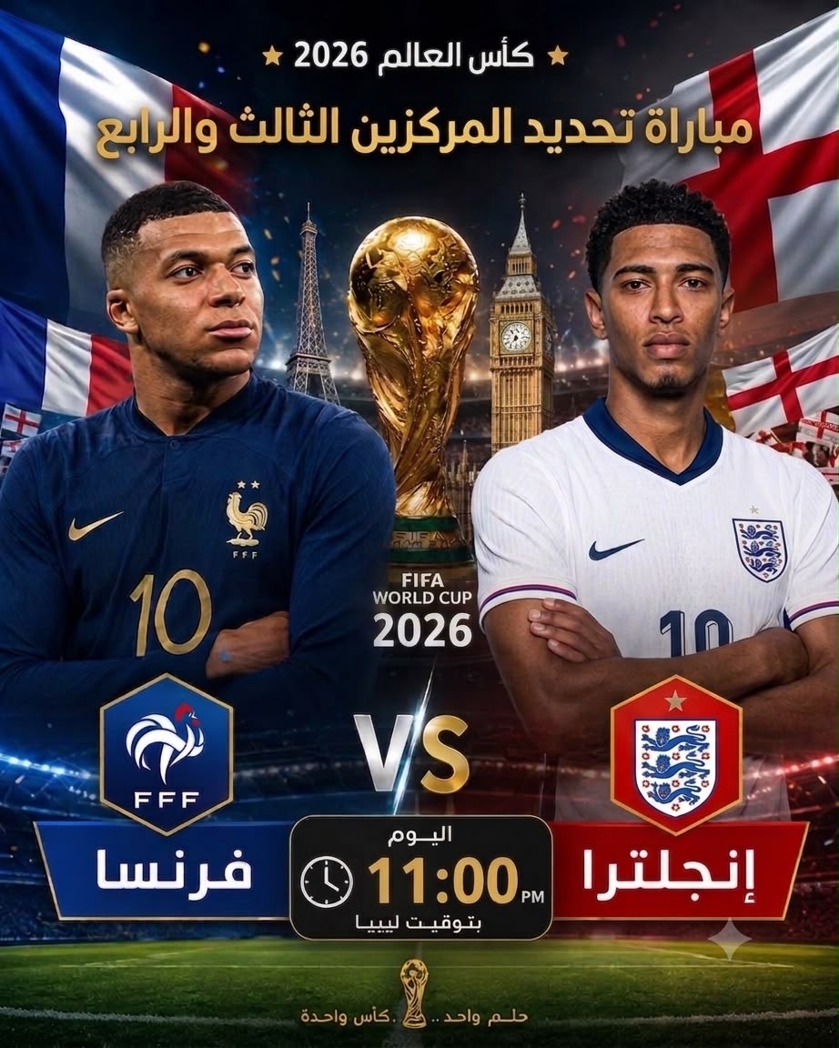فرنسا وإنجلترا تتواجهان لحسم المركز الثالث في كأس العالم 2026