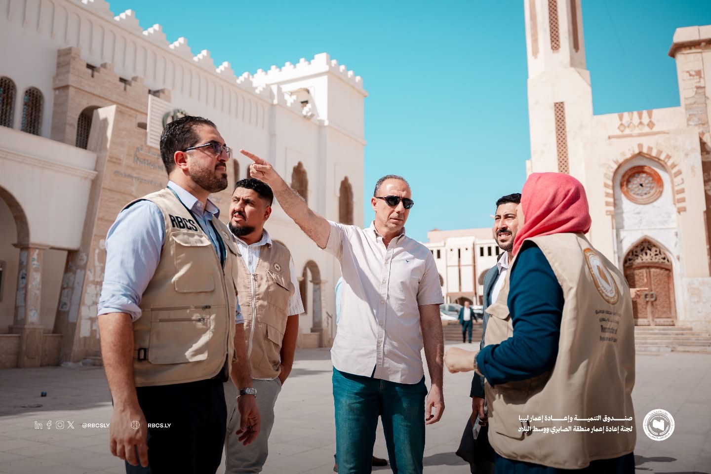 لجنة إعادة إعمار الصابري ووسط البلاد تُجري جولة ميدانية مع شركة المقاولون العرب المصرية لمتابعة مشاريع  التطوير