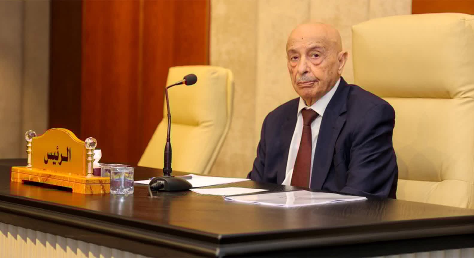رئيس مجلس النواب والقائد الأعلى للجيش عقيلة صالح يؤكد ان الجيش الليبي مؤسسة وطنية جامعة وركن أساسي من أركان الدولة
