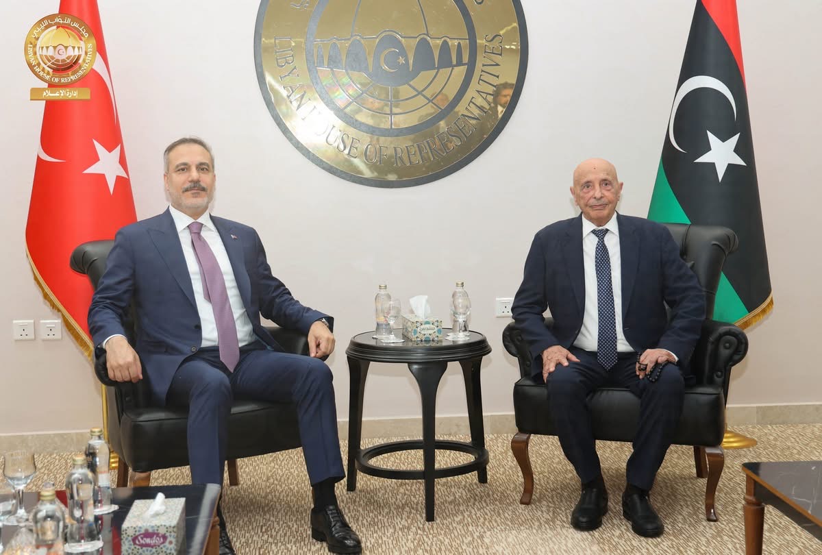 المستشار عقيلة صالح يستقبل وزير الخارجية التركي في بنغازي ويؤكد على الانتخابات ودور شركات التنمية