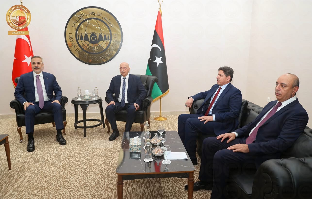 المستشار عقيلة صالح يستقبل وزير الخارجية التركي في بنغازي ويؤكد على الانتخابات ودور شركات التنمية