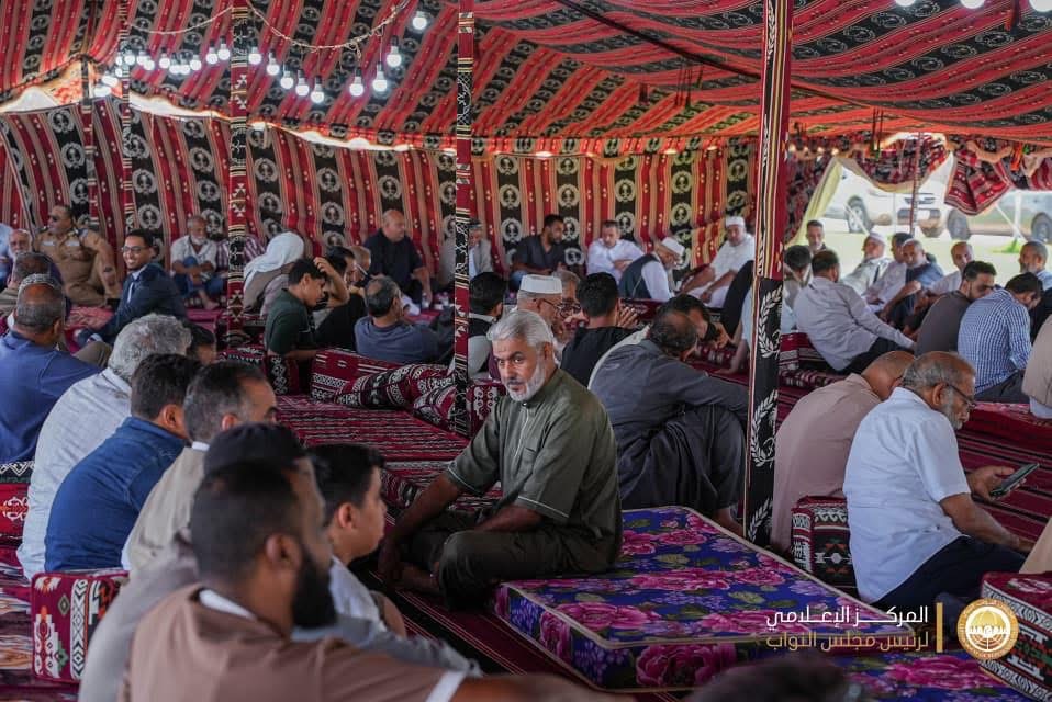 المستشار عقيلة صالح يقدم واجب العزاء في الشهيد اللواء فوزي المنصوري