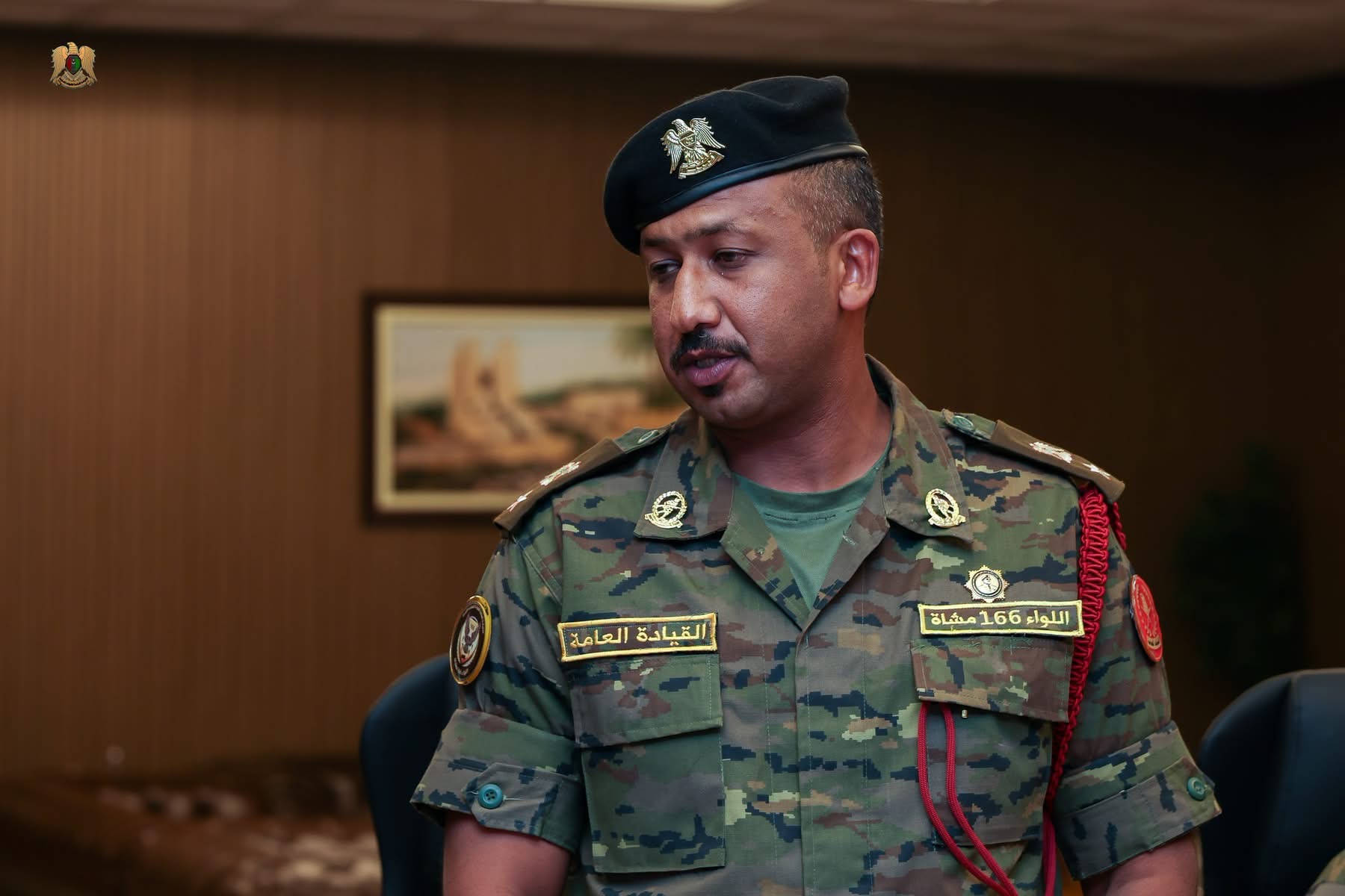 زيارة تفقدية لنائب القائد العام للقوات المسلحة الفريق أول ركن صدام حفتر إلى الكتيبة الأولى مشاة في سرت