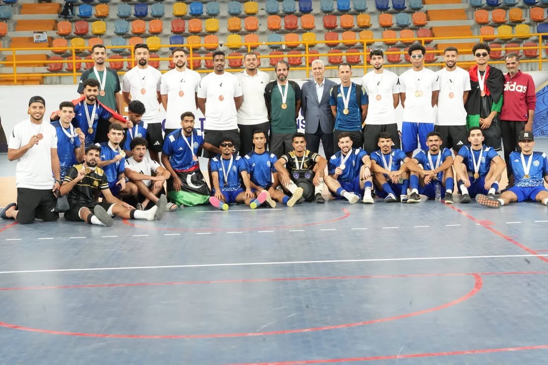 جامعة بنغازي تتوج بالذهبية في كرة القدم الخماسيةببطولة إفريقيا للرياضة الجامعية 2026