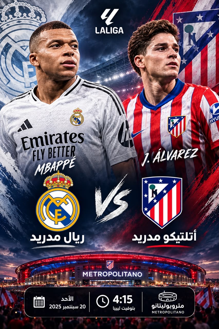 ريال مدريد وأتلتيكو مدريد يلتقيان في ديربي العاصمة ضمن الجولة السابعة من الدوري الإسباني