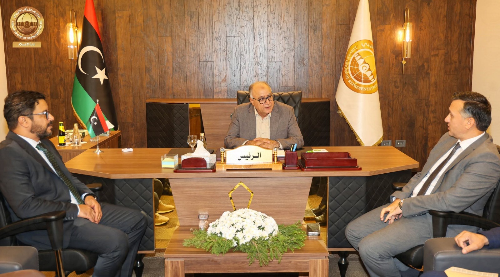 المهندس الصالحين عبد النبي والاشتر يلتقيان برقية تهنئة من رئيس هيئة الرقابة الإدارية