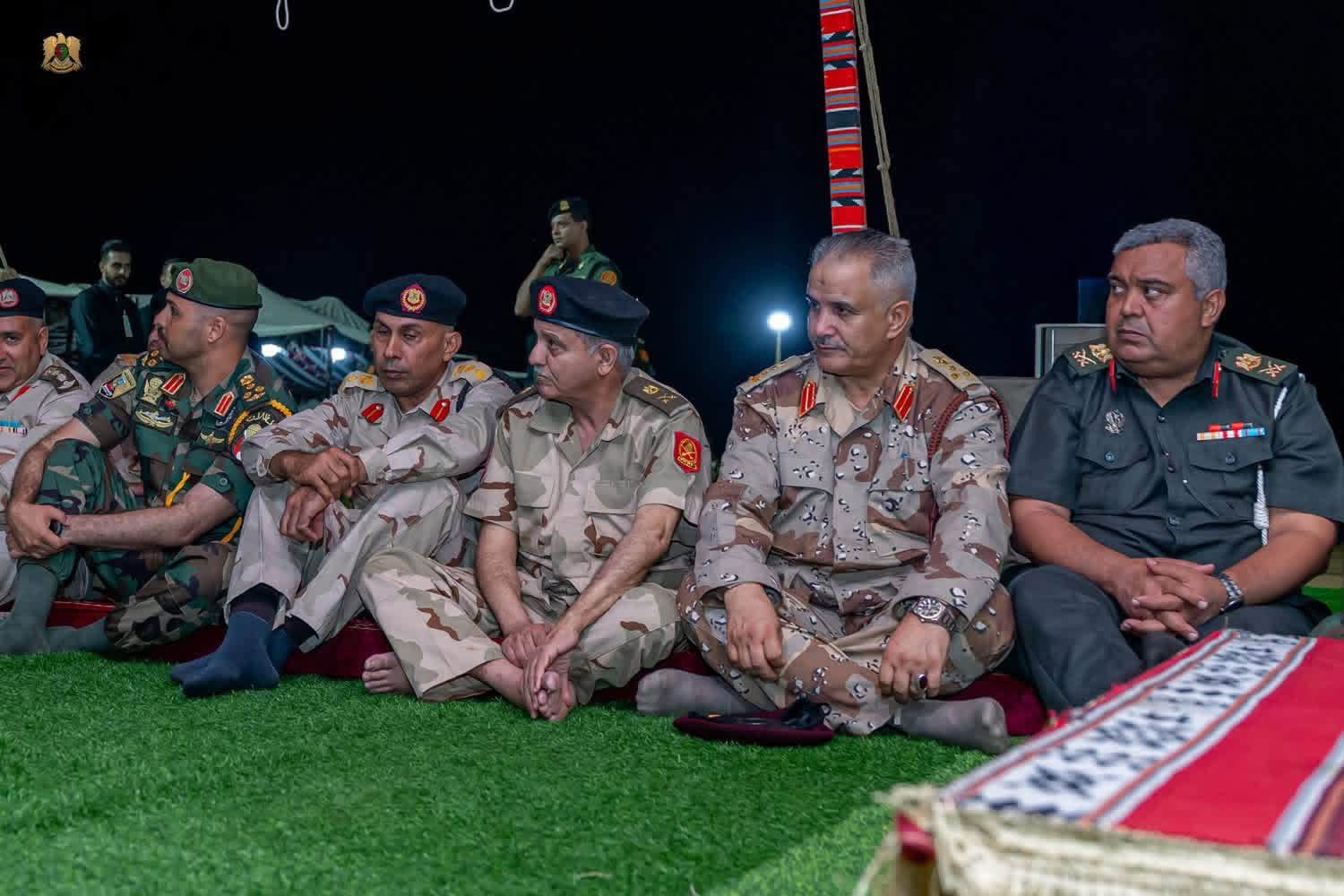 نائب القائد العام للقوات المسلحة الفريق أول ركن صدام حفتر يزور منطقة الأربعين شرق سرت ويضع حجر الأساس لمسجد خالد بن الوليد