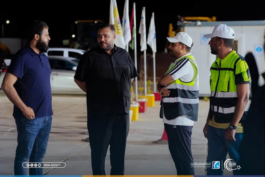 الفرجاني يتابع ميدانيا المراحل المتقدمة لمشروع منتزه منارة سرت