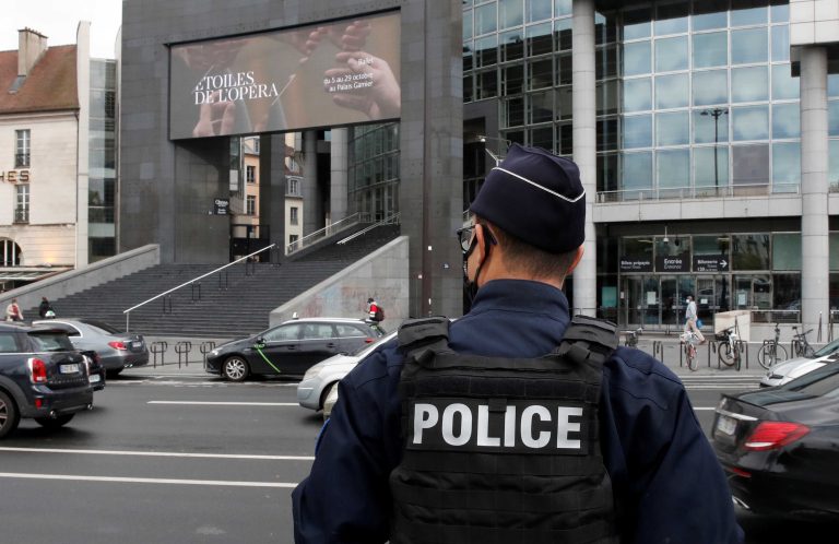 FILE PHOTO: Police operation near the former offices of Charlie Hebdo in Paris